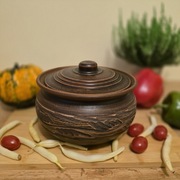 Garnek gliniany 1,5 l z czerwonej gliny