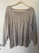 Made in Italy śliczny beżowy sweterek (46). NOWY.