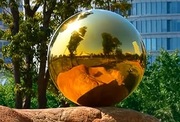 DUŻA KULA ZE STALI NIERDZEWNEJ, 35cm, Dekoracja ogrodowa, imprezy, BAŃKA