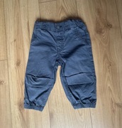 Granatowe spodnie na gumkę, H&M, r.80 (9-12 m-cy)