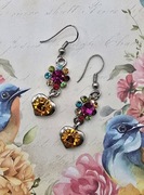 Serduszka kryształowe srebrne kolczyki kryształki modne glamour