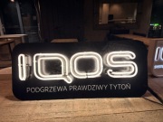 Neon świetlny , reklama iqos 