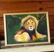 Afrykański obraz z Ghany sygnatura 3EL