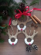 Renifer Makrama-Ozdoba Świąteczna