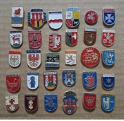 HERBY MIAST POLSKICH - zestaw odznak nr.1