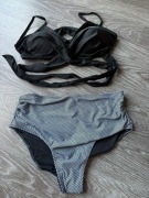 Strój kąpielowy bikini XXL plus size dwuczęściowy wysoki stan