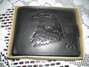 Portfel męski czarny skórzany ochrona dokum RFID 