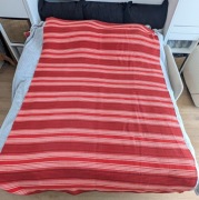 Narzuta Vintage lata 70. PRL | Pasiak 145x225 | Styl Retro / Boho