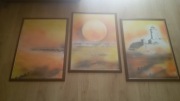 sprzedam 3 obrazy komplet lub pojedynczo rozmiar 50 x 75 cm