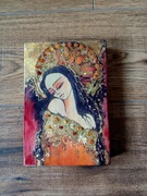 Ręcznie wykonana ikona ANIOŁ STRÓŻ drewno