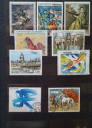 Piękne serie z Europy malarstwo sztuka pejzaże znaczki pocztowe w klaserze