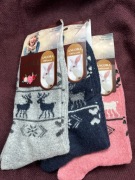 Wełniane skarpety damskie 3 pary 25 zł angora