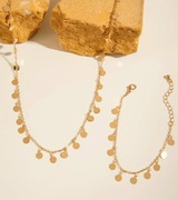 Komplet biżuterii z monetkami naszyjnik I bransoletka 