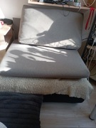 Sofa amerykanka fotel z funkcją spania jednoosobowy Toledo szary/czarny