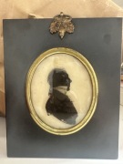 Antique English Silhouette Portrait- attributed to H. Gibbs, 1800-1825,