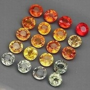 Szafir Brylantowy _ kolory _ na złoty pierścionek, kolczyki VVS _ 2.7 mm