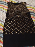 Czarna sukienka ołówkowa z dżetami wzór Dorothy Perkins 44 XXL