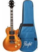 Flight Centurion Solid Body Vintage Goldtop - elektryczne ukulele + etui