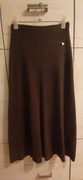 Piękna spódnica midi brązowa dzianinowa xs s m.