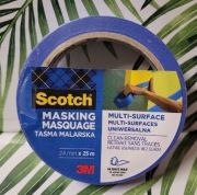 uniwersalna taśma malarska 3M Scotch o wymiarach 24 mm x 25 m.