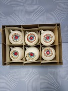 Bombki choinkowe prl reflektory białe 