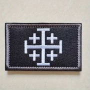 Taktyczna naszywka haftowana – Rycerze Jerozolimy (Biały Krzyż)