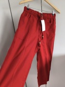 Zara lniane spodnie culoty szerokie r.S