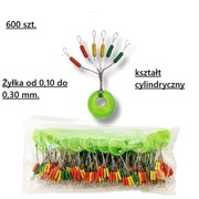 Stopery wędkarskie komplet 600 szt. od 0,10 do 0,30 mm.