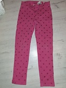  Treginsy Mega róż Barbie ciepłe legginsy luźne wygodne jesień r.140 brokat