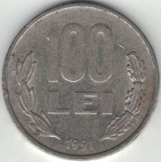 Rumunia 100 lei lejów 1991 - 29,1 mm - nr 2