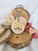 Brelok drewniany - pszczółki