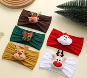 Świąteczna przepaska do włosów  – renifer, Mikołaj, prezent 17–33 cm