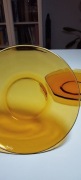 Dwa żółte talerzyki, spodki, DURALEX, cena kompletu 