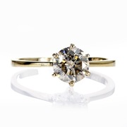 Pierścionek 585 złoto diament 1,40 ct okrągły H-I VS2 Certyfikat 15