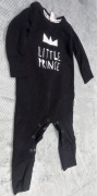 Pajacyk dziecięcy dla chłopca czarny I Love Milk 74/80 Little Prince
