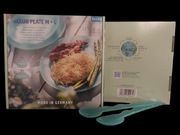 koziol CLUB PLATE M + L nowy zestaw na 4 osoby. Gratis 2 łyżki Tupperware. 