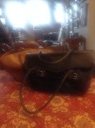 Torba skórzana Tods łączona ze skórą futrzana,ulubiona córki,noszona