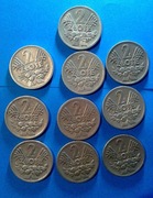 Zestaw 10 monet 2 zł r.1959,1960,1958,1974