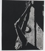 Grafika warsztatowa linoryt akt kobieta 