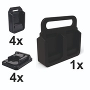 Makita 18V uchwyty 4x narzędzie 4x bateria 1x koszyk na baterie ZESTAW