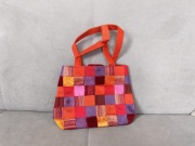 Torebka dziewczęca czerwona w kratę