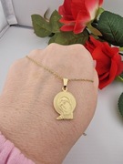 PIĘKNY NASZYJNIK MEDALIK BLUEBERRY 