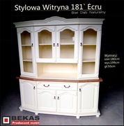 Stylowa Witryna 181` Barek Biały Dąb Prowansalski BEKAS Producent Mebli
