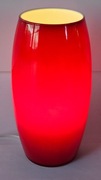 Designerska Lampa stołowa, Szklana, czerwona LED
