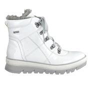 Jana Śniegowce Botki Lakierowane Białe 39 Wodoodporne