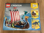 LEGO 31132 Creator 3w1, Statek wikingów i wąż z Midgardu, Nowy Zestaw