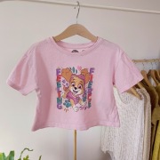 Bluzka 110 Psi Patrol Sky Paw Patrol różowa krótki rękaw koszulka tshirt 