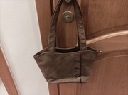 Torebka pleciona skóra, uchwyt zamkna do naprawy, "seria z pieskiem"