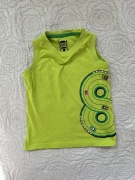 Koszulka 110cm chłopięca limonka autka droga