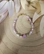 Bransoletka kamienie naturalne Jadeit Hematyt Perła Kryształ Górski